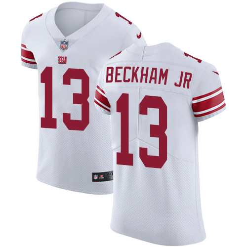 Nike Giants #13 Odell Beckham Jr White Men's Stitched NFL Vapor Untouchable Elite Jersey